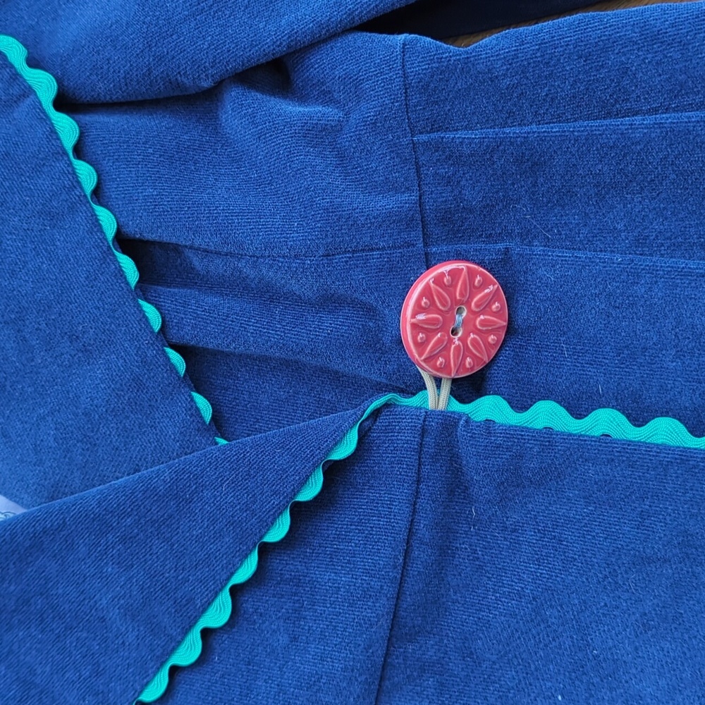 Funky unique blue corduroy jacket